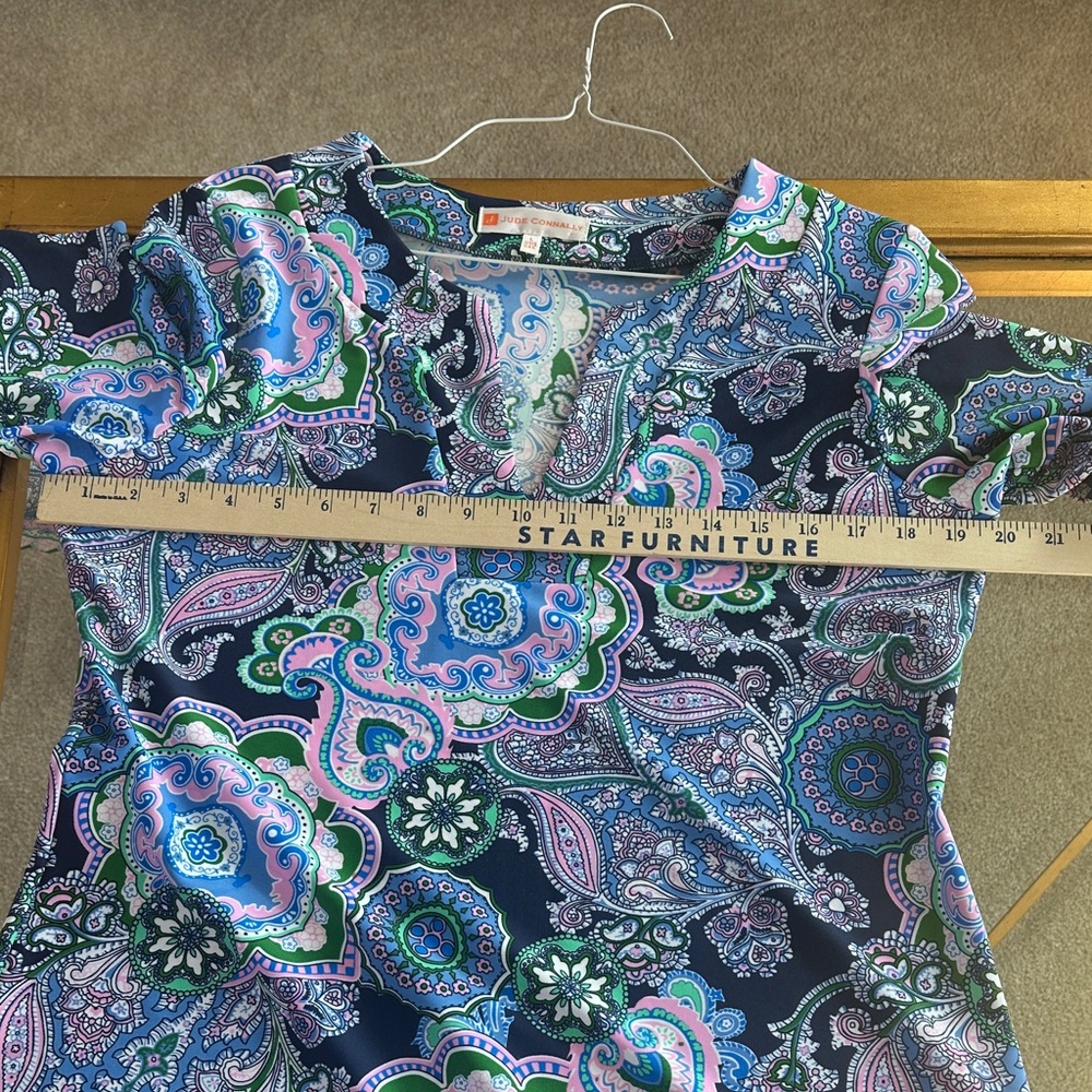 Jude Connally Navy, Blue, Purple Paisley Dress - Picture 5 of 6